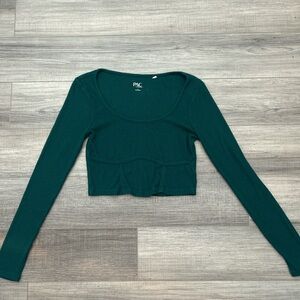 Women's Green Long Sleeve Top